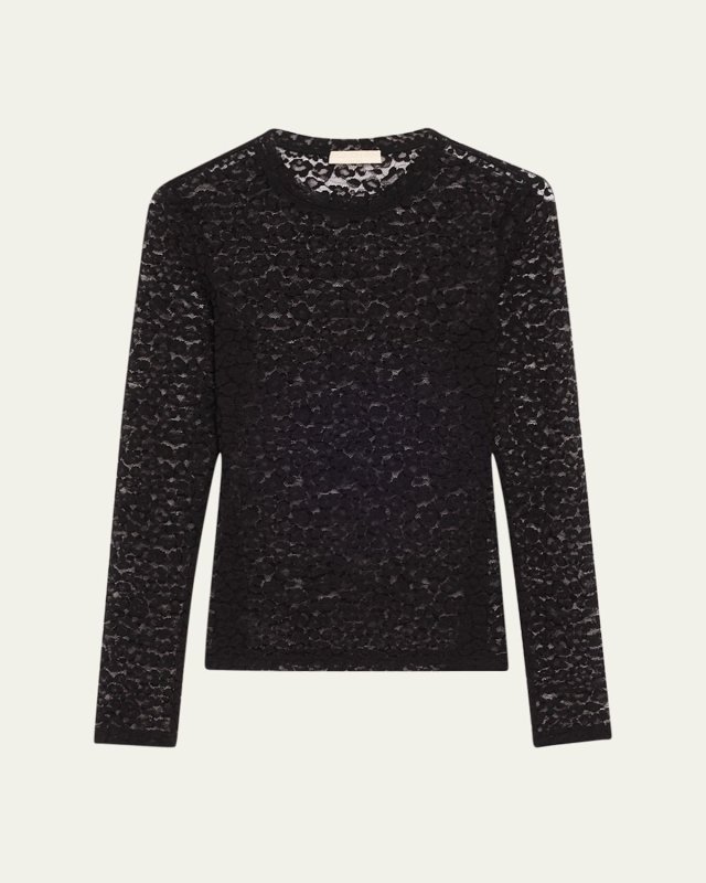 Anise Leopard Long-Sleeve Top